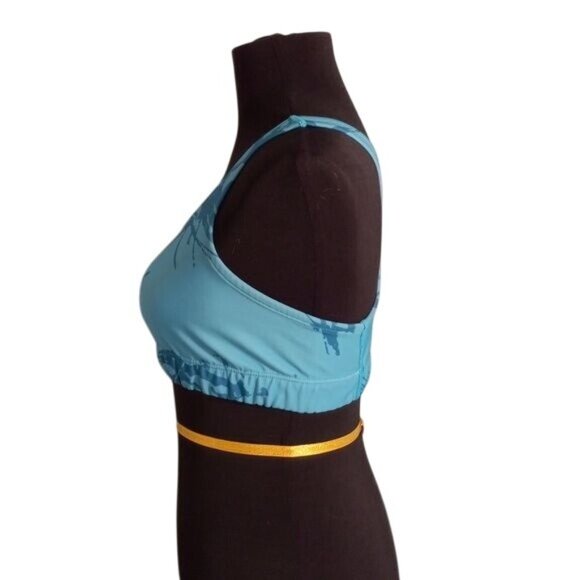 Under Armour Size M 34 36 Womens Sports Bra Blue Camo Print Racerback Stretch - Picture 7 of 8